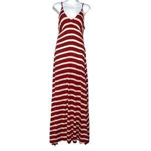 Denim & Supply Ralph Lauren Maxi Dress Women Small Red Stripe Spaghetti Straps #